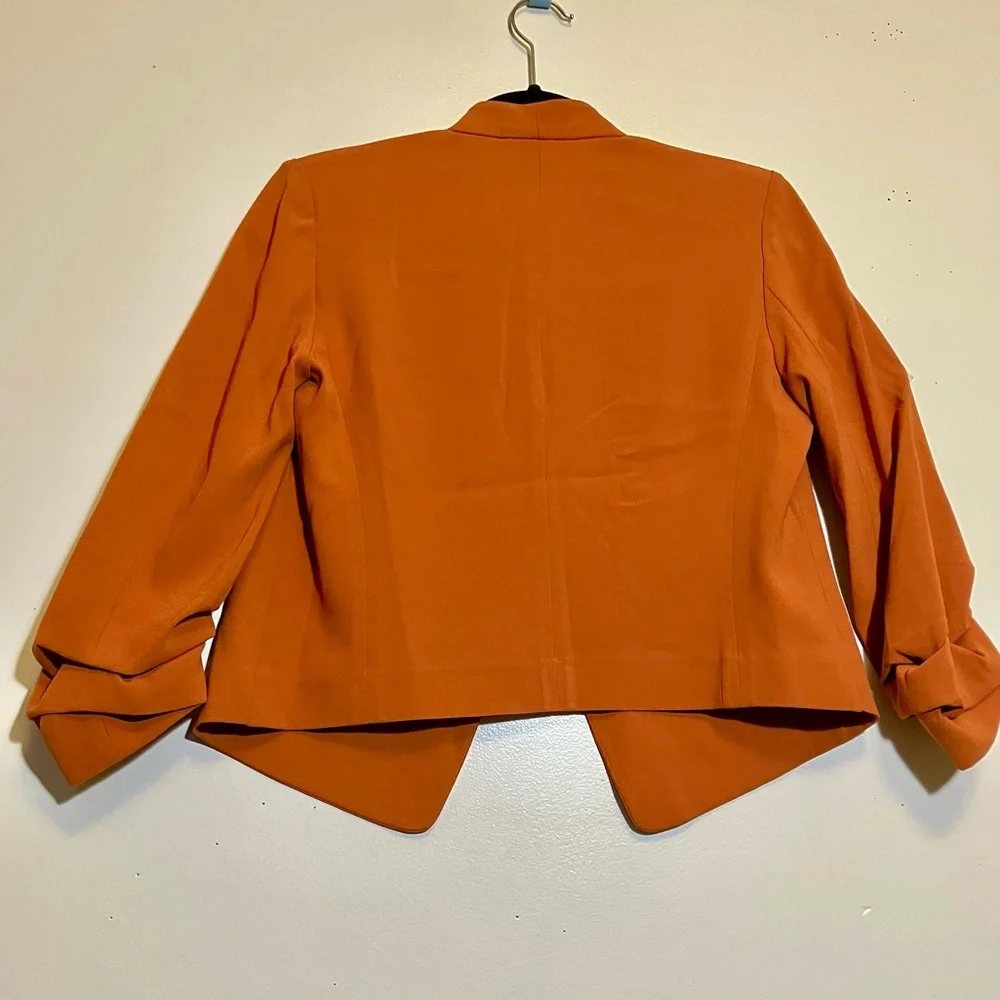 Babaton Vibrant Pumpkin Orange Blazer-unlined, but elegantly stitched - Picture 8 of 16